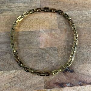 Eddie Borgo Supra gold chain link necklace. 18”